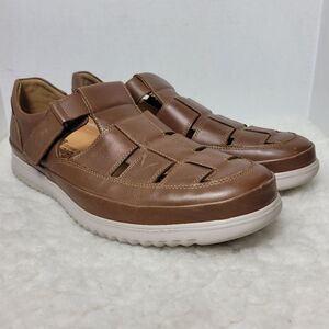 Mephisto Tarek Hazelnut Men's Size Fisherman Leather Brown Sandals